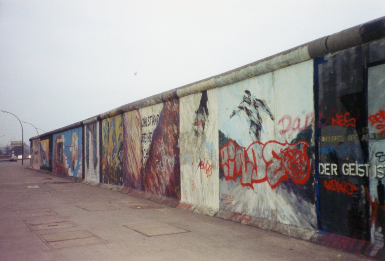 M and Ed Momjian work trip to Europe Sept 1992 Berlin Wall